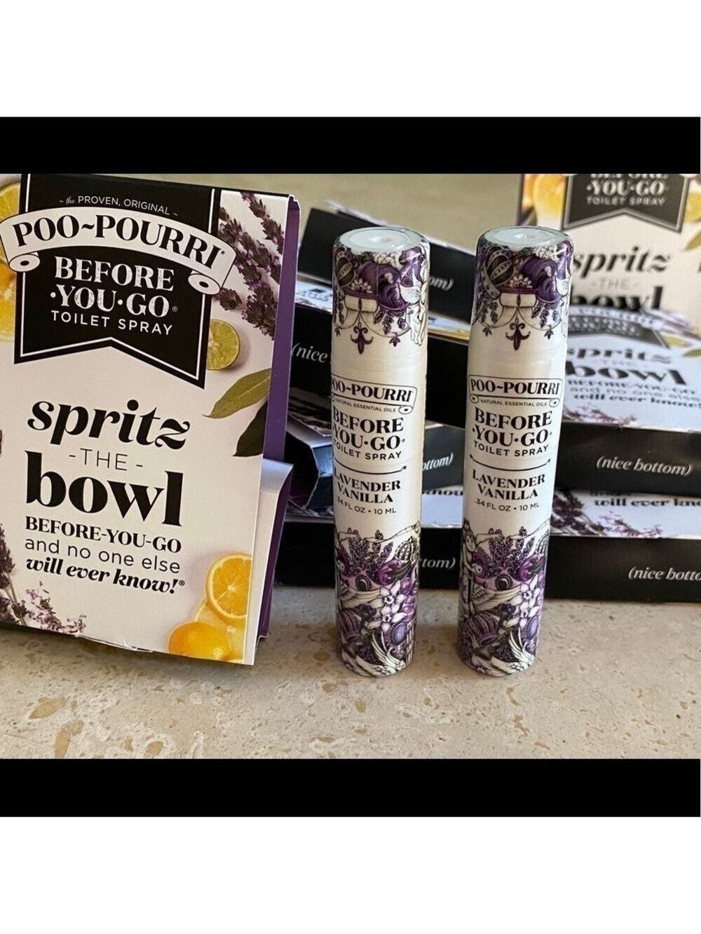 12 Poo-Pourri Before-you-go Toilet Spray 10ml Bottle Lavender Vanilla
